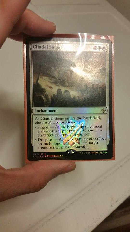 [FRF] Foil Sieges have Khans Watermark. Feature or Misprint? - The ...