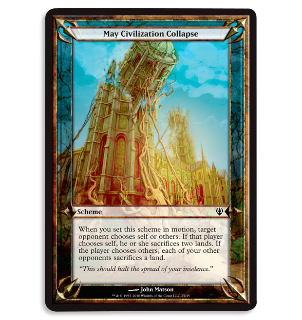 [ARC] Archenemy Scheme Cards, Product Image and Format Rules The Rumor Mill Magic