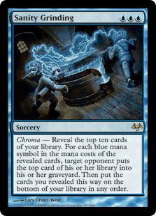 sanity grinding mtg card cards magic eventide gatherer mana gathering cost 1x x1 rare sorcery converted