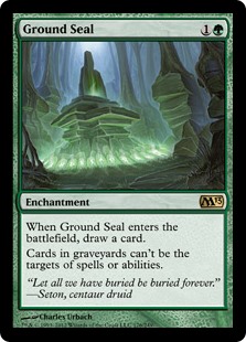 seal ground card cards magic edh mtg target graveyard hate bear enchantment anafenza cage commander rules question play draw gatherer