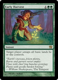 harvest early card instants magic gatherer mtg cards ninth edition bloom vernal instant spells gathering forest poetry every find text