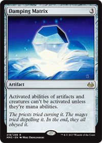 Damping Matrix Artifact Cards Mtg Salvation Oracle Text Activated Abilities